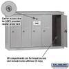 Salsbury Industries Mailbox, Aluminum, Powder Coated, 5 Doors, Surface, 3505ASU - 1 Each view 3