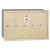Salsbury Industries 3505SRP Recessed Mounted Vertical Mailbox with Master Commercial Lock with Private Access and 5 Doors, Sandstone view 1