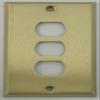 Classic Accents Stamped Satin Brass 1 Single Gang Wall Plate for 3 Despard Switches view 1