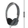 Koss KPH30iK On-Ear Headphones, in-Line Microphone and Touch Remote Control, D-Profile Design, Wired with 3.5mm Plug, Dark Grey and Black view 1