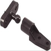 PERKO Door Catch BLK Polymer 2PK