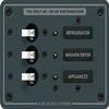 BLUE SEA PANEL 120VAC 3 CIRCUIT BREAKE All Hot Neutral & Safety Ground Buses Installed view 1