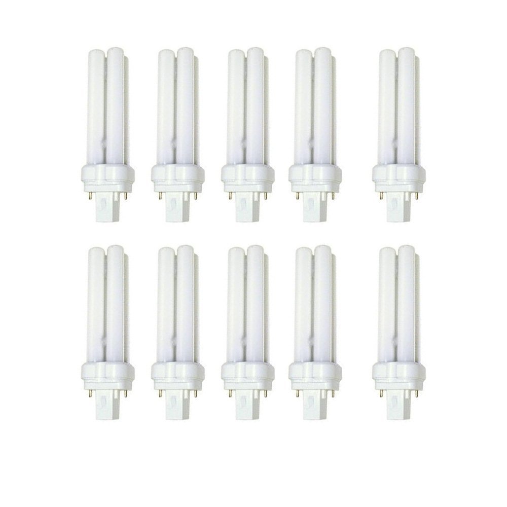 TCP 32013Q41K10 Fluorescent Quad Tube - 13 Watt (810 Lumens) Cool White (4100K) 2-Pin (G24d-2) base Quad Tube PL Lamp - 10 Pack