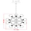 Decomust Celestial Sphere Galaxy Star Structure Polyhedron Metal Industrial Chandelier Lamp 12 Edison Filament Bulb Globe Glass Carnegie Claridge Chandelier view 3