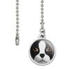 Boston Terrier Look Into My Eyes Face Pet Dog Ceiling Fan and Light Pull view 2