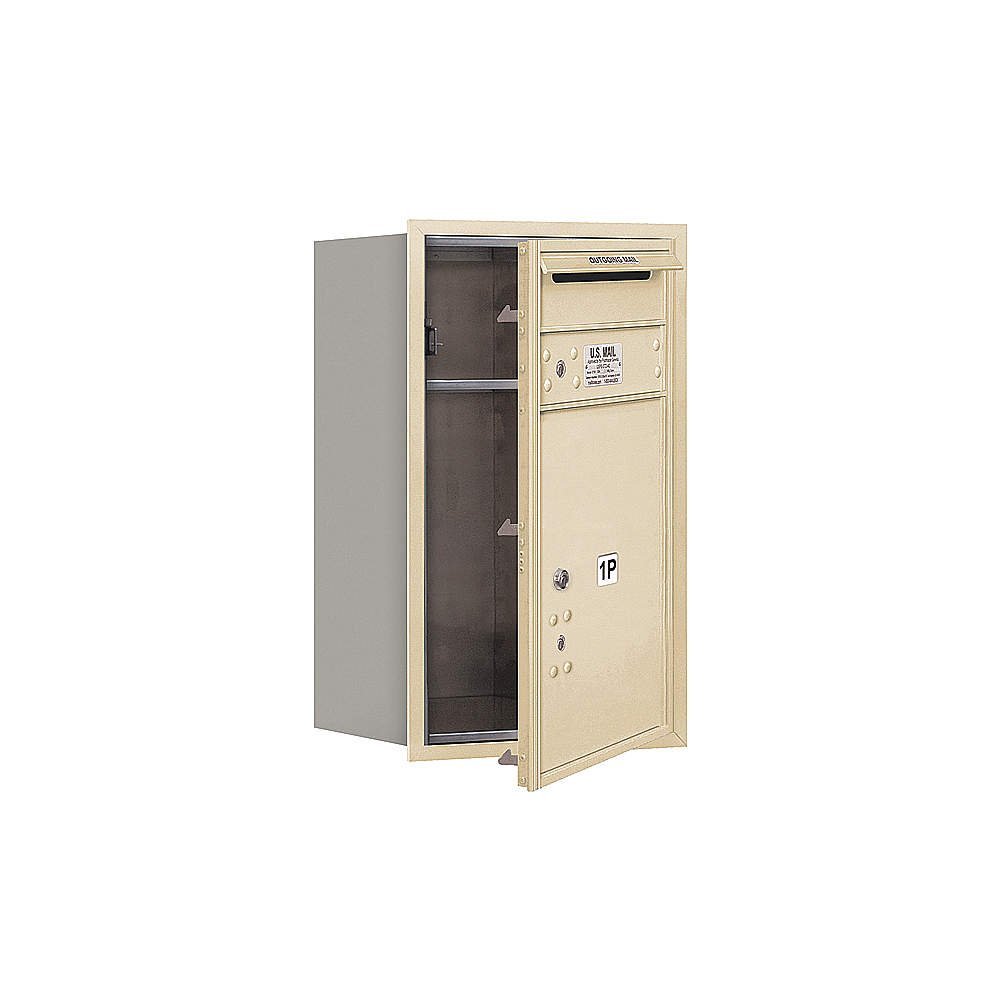 Salsbury Industries 3707S-1PSFU 4C Horizontal Mailbox, Sandstone