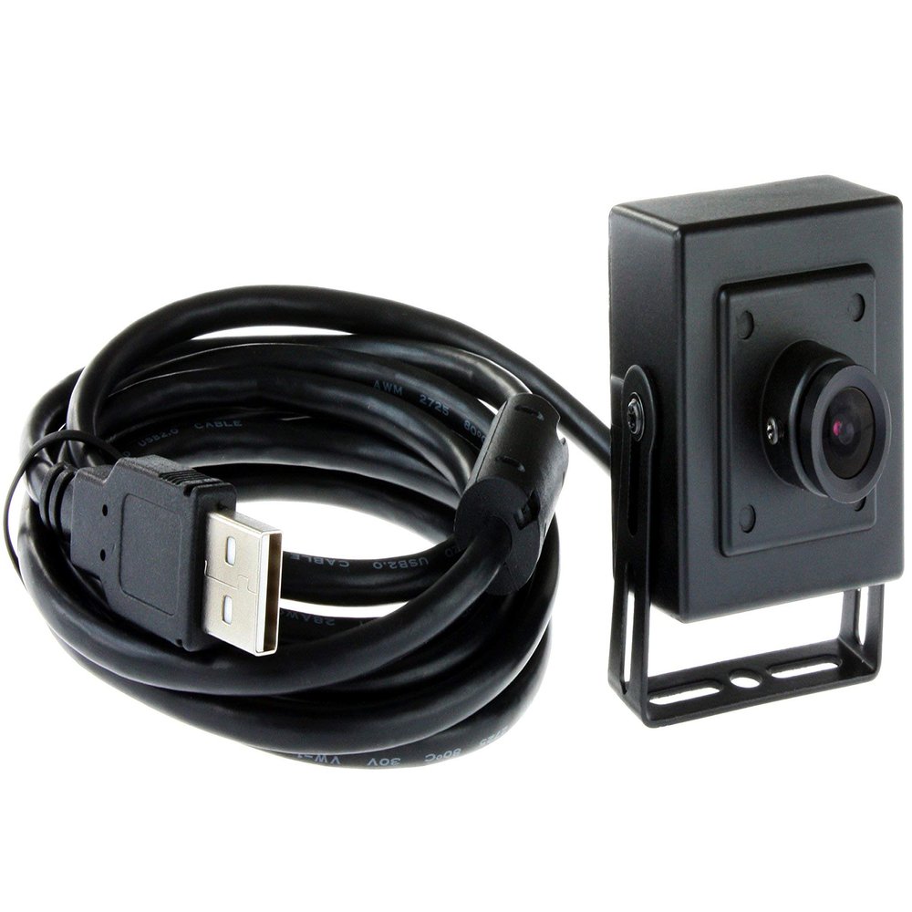 ELP 2mp High Speed 3.6mm Lens USB Camera with Black Case 1080P Mini UVC USB2.0 Video Webcam CCTV Surveillance Machine Vision System Home Baby Monitor PC Camera for Laptop,Computer,Jetson Nano