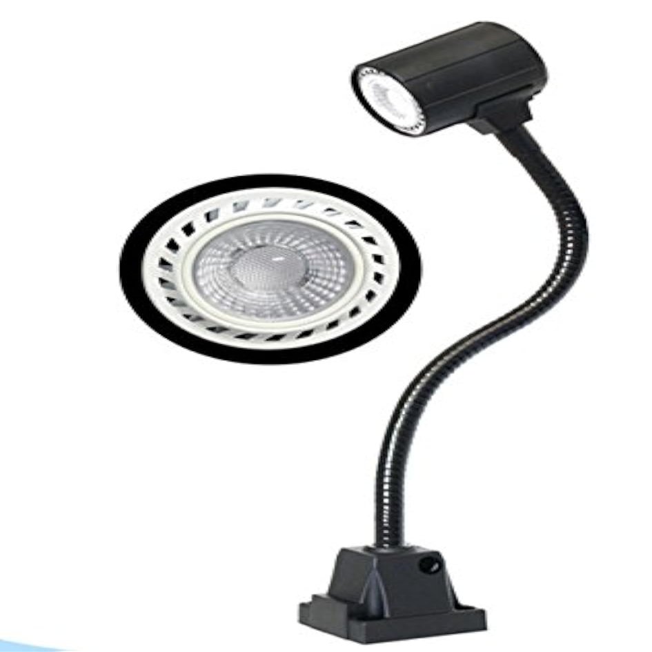BiNFU Industrial Work Light, COB 5w LED Light, Flexible Gooseneck Arm, 24V AC/DC