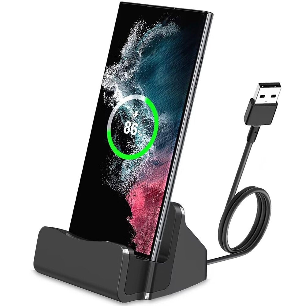 USB C Phone Dock Station for iPhone 15/16, Galaxy, Google Pixel, LG, HTC & More, Phone Charging Stand Cradle for Desk Nightstand, USB C Charging Dock Stand for Switch/Switch Lite