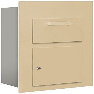 Salsbury Industries 3600C5-SFU Collection Unit for 5 Door High 4B-Plus Units Front Loading USPS Access Mailbox, Sandstone