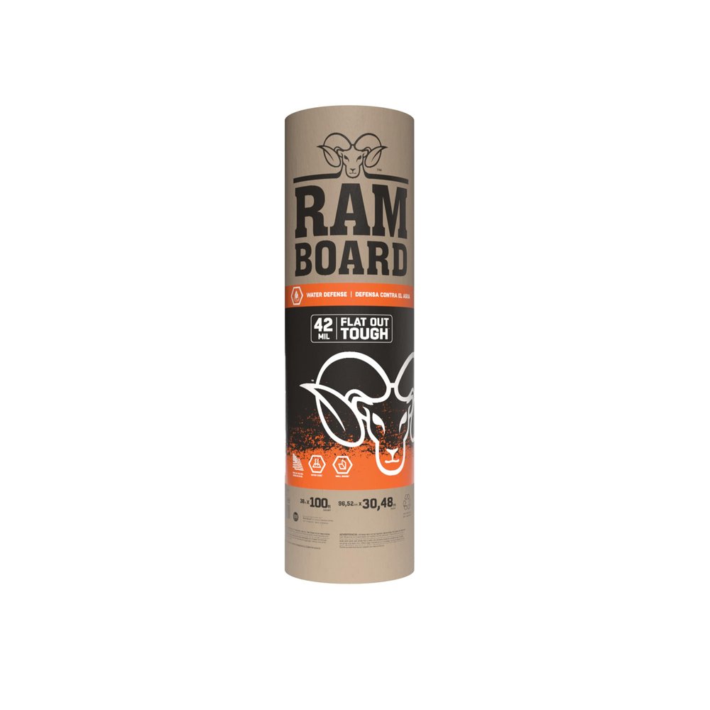 Ram Board 38 inch x 100 feet Heavy Duty Painting, Remodeling, Construction, Temporary Floor Protection (317 Sq. Ft.) - 46 RB 38-100