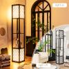 Costzon Shelf Floor Lamp w/ 2 Storage Shelves, 63 Inch Height, Switch on/Off, ETL Approved, Linen Shade view 3