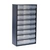Raaco Kleinteilemagazin mit 24 Schubladen, Tragkraft 29.7 kg, 15 x 30.6 x 55.2 cm, geeignet fr Wandmontage, Schraubenregal fr Werkstatt, Schwarz view 1
