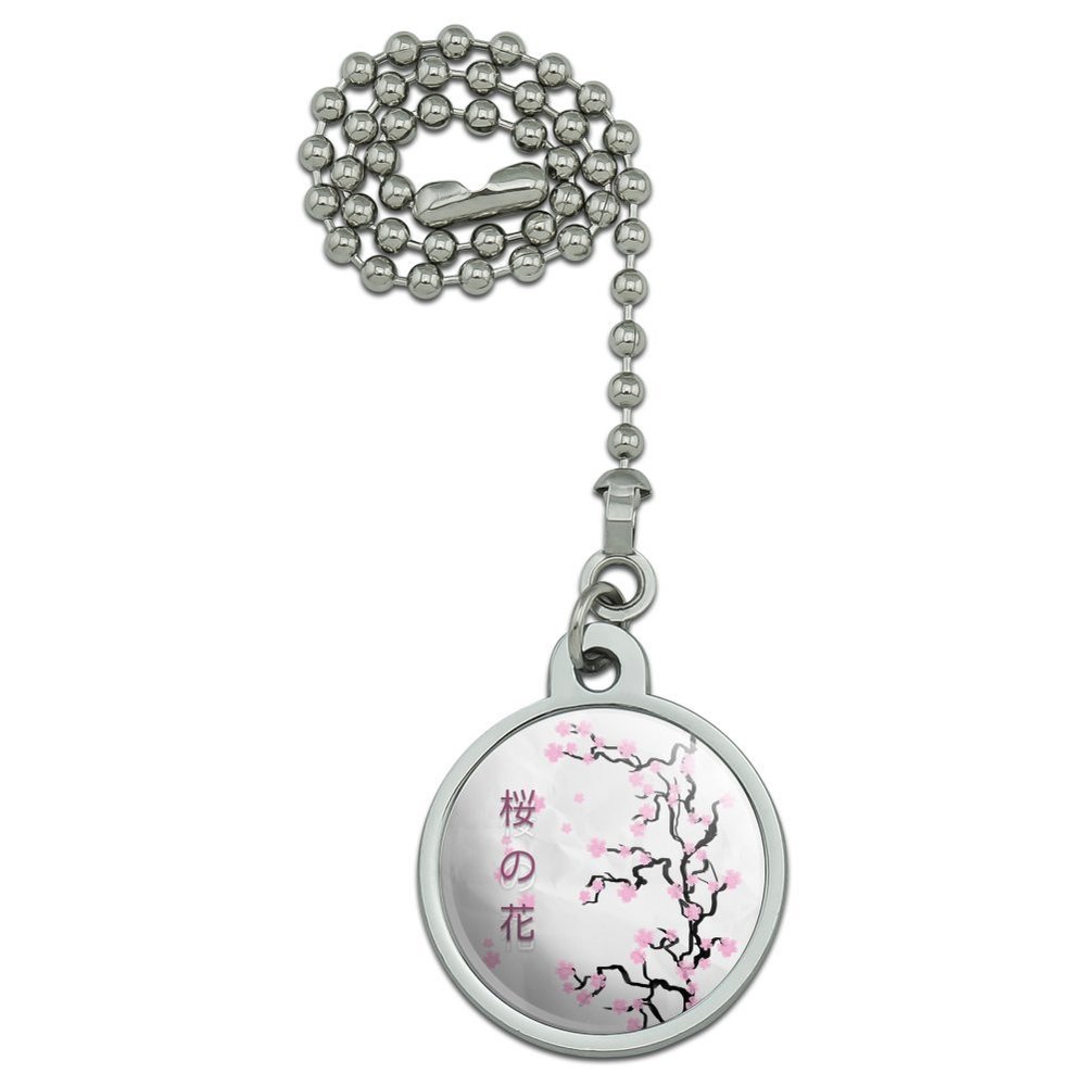 GRAPHICS & MORE Cherry Blossom Tree Pink Japanese Ceiling Fan and Light Pull Chain