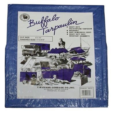 T.W Evans Cordage 01220 Buffalo Blue Poly Tarpaulin, 12-Feet by 20-Feet