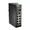 BV-Tech 8 Port PoE Switch with 1 Gigabit Uplink and Industrial DIN Rail - Power Over Ethernet Network Switch for IP Cameras, VoIP Phones, Wireless APs - IEEE802.3af/at, Wide Temperature Range view 1
