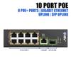 BV-Tech 8 Port PoE Switch with 1 Gigabit Uplink and Industrial DIN Rail - Power Over Ethernet Network Switch for IP Cameras, VoIP Phones, Wireless APs - IEEE802.3af/at, Wide Temperature Range view 2