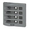 Blue Sea 4374 WeatherDeck Water Resistant Circuit Breaker Panel - 4 Position - Grey view 1