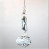 Glass Diamonds Inside a Silvery Openwork Filigree Leaf with Metal Branch Ceiling Fan Pull Chain view 3