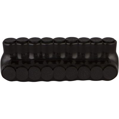 Morris Products 97639 Black Insulated Multi-Port Dual Entry Connector, 9-Port, 2/0 - 6 AWG, Slotted Set Screws, Dual Rated CU9AL Aluminum, 600V, cULus Listed