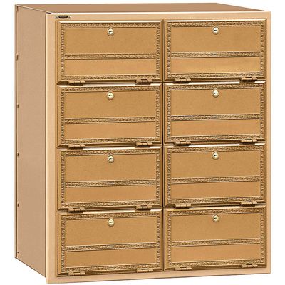 Salsbury Industries 2108RL Americana Mailbox, 8 Doors, Rear Loading, Aluminum