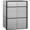 Salsbury Industries 2206 Aluminum Mailbox, 6 Doors, Standard System, Aluminum with Black Trim view 1