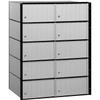 Salsbury Industries 2210 Aluminum Mailbox, 10 Doors, Standard System, Aluminum with Black Trim view 1