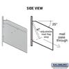 Salsbury Industries Drop Box, Aluminum, Powder Coated, 1 Doors, Recessed, Assembled 2255ALM - 1 Each view 4