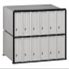 Salsbury Industries 2212 Aluminum Mailbox, 12 Doors, Rack Ladder System, Aluminum with Black Trim view 1