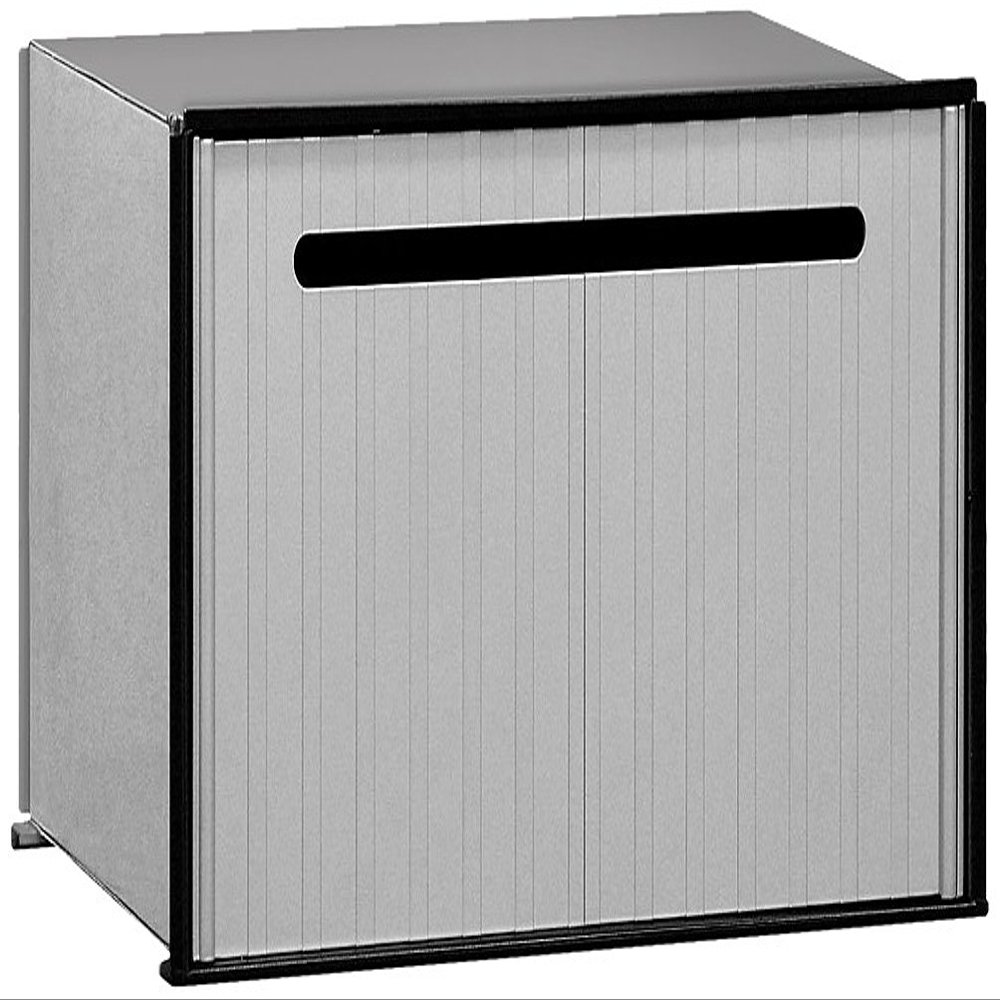 Salsbury Industries 2280 Aluminum Drop Box, 1 Compartment, Aluminum with Black Trim