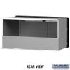 Salsbury Industries 2280 Aluminum Drop Box, 1 Compartment, Aluminum with Black Trim view 2
