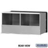 Salsbury Industries 2282 Aluminum Drop Box, 2 Compartments, Aluminum with Black Trim view 2
