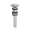 Jaclo 838-PCH C.O. Style Stationary Square Top Drain without Overflow Holes, Polished Chrome view 1