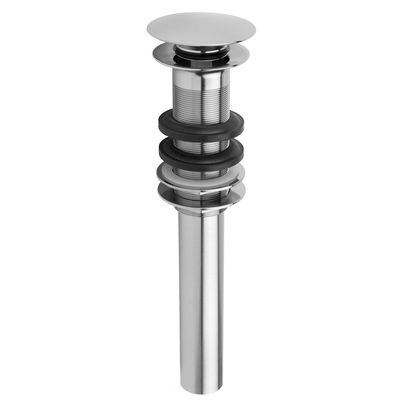 Jaclo 842-PG C.O. Style Finger Touch Round Top Drain without Overflow Holes, Polished Gold
