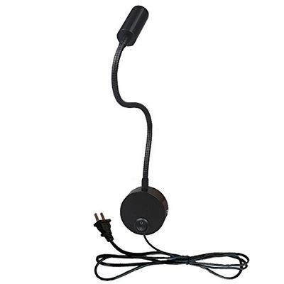 LUMINTURS 3W LED Wall Picture Lamp Hardwired Fixture ON/OFF Plug Switch Light Black-finish Warm White