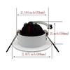 ZDPCYT recessed Downlight 3W 110V Dimmable mini cabinets spotlights Soft White Bookcase Lighting 3000K-3500K Closet Lighting Cutout 53mm (No Junction Box) view 3