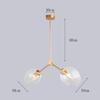 LIN XIAO HAO mayu 2-Lighting Creative Pendant Lighting E27 Art Lighting Bedroom Living Room Personalized Metal Blown Transparent Glass Lampshade Chandelier view 2