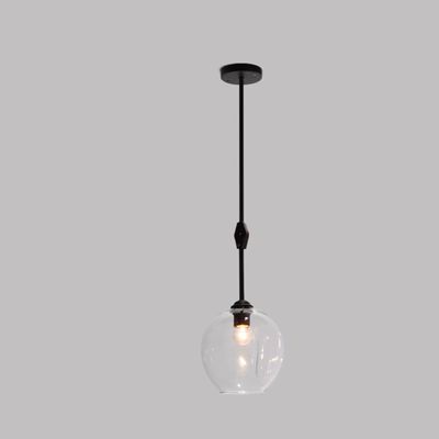 LIN XIAO HAO mayu Creative Pendant Lighting E27 Art Lighting Bedroom Living Room Personalized Metal Blown Transparent Glass Lampshade Chandelier