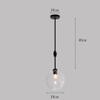 LIN XIAO HAO mayu Creative Pendant Lighting E27 Art Lighting Bedroom Living Room Personalized Metal Blown Transparent Glass Lampshade Chandelier view 2