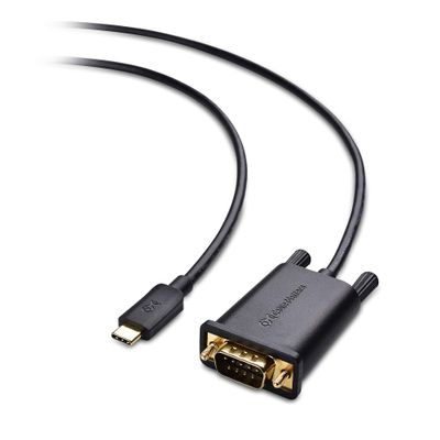 Cable Matters USB C to Serial Adapter Cable - 3ft, USBC to DB9, USB C to RS232 Cable, Compatible with Thunderbolt 5/4, Supports Windows 11/10/8/7/Vista/XP, macOS 11.0 or Later
