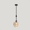 LIN XIAO HAO mayu Creative Pendant Lighting E27 Art Lighting Bedroom Living Room Personalized Metal Blown Amber Glass Lampshade Chandelier view 1