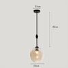 LIN XIAO HAO mayu Creative Pendant Lighting E27 Art Lighting Bedroom Living Room Personalized Metal Blown Amber Glass Lampshade Chandelier view 2