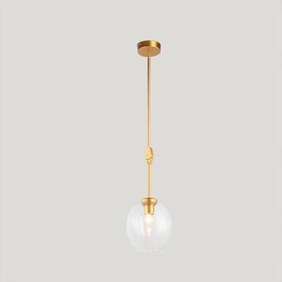LIN XIAO HAO mayu Creative Pendant Lighting E27 Art Lighting Bedroom Living Room Personalized Metal Blown Transparent Glass Lampshade Chandelier