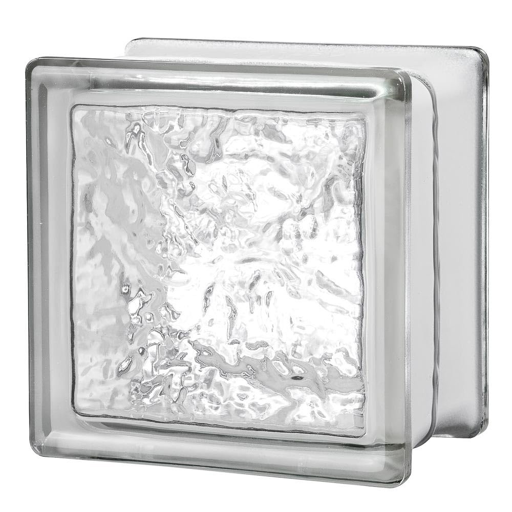Seves Glass Block 6x6x4 Cortina | Classic Glacial Look | Suited for Interior and Exterior Applications | Perfect for Residential and Commercial Use | Maximum Privacy with Great Light Transmission