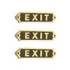 Renovators Supply Exit Sign Solid Brass Plaque Polished Pack of 3 view 1