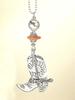 Rear View Mirror Car Accessory/Ornament Silvery Country Western Cowboy Boot view 2