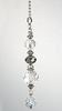 Silvery Four Leaf Clover with Clear & Silver Faceted Lampwork Glass Ceiling Fan Pull Chain view 4