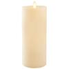 LIGHTLi Moving Flame LED Indoor Wax Pillar Candle, Ivory, 3" X 8" view 1