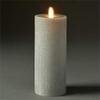 LIGHTLI MOVING FLAME INDOOR PILLAR 3" X 8",Linen Harbor Gray view 1