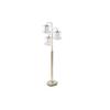 Q-Max Fancy Chandelier Style Gold Metal 63-inch 3-Light Floor Lamp view 1